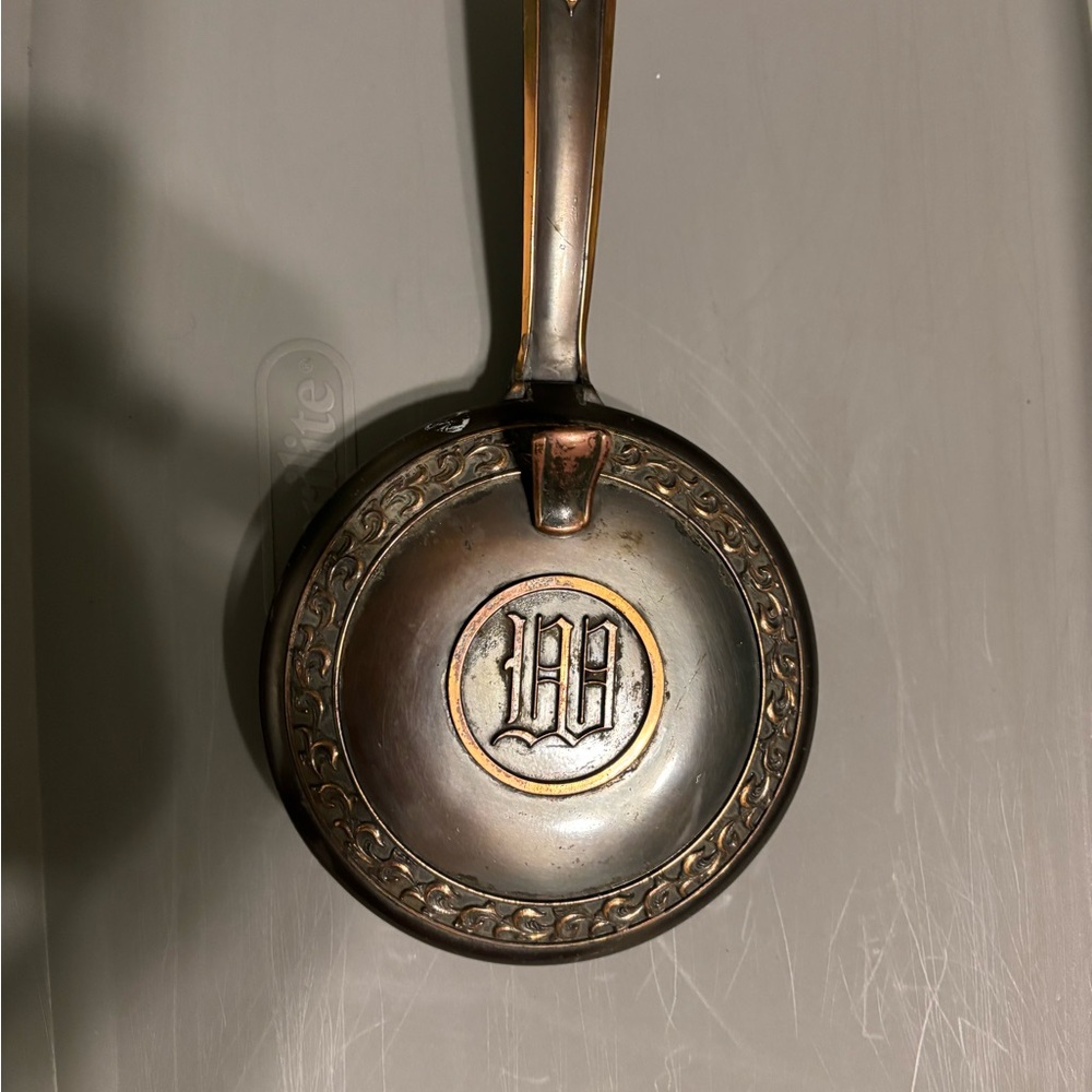 L E Mason and Co antique vintage copper silent butler